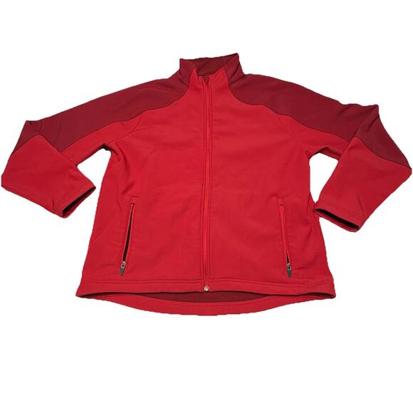 L.L. Bean Other - LL Bean Jacket Men's Large Red Soft Shell Full Zip Fleece Lined Outdoor Hiking